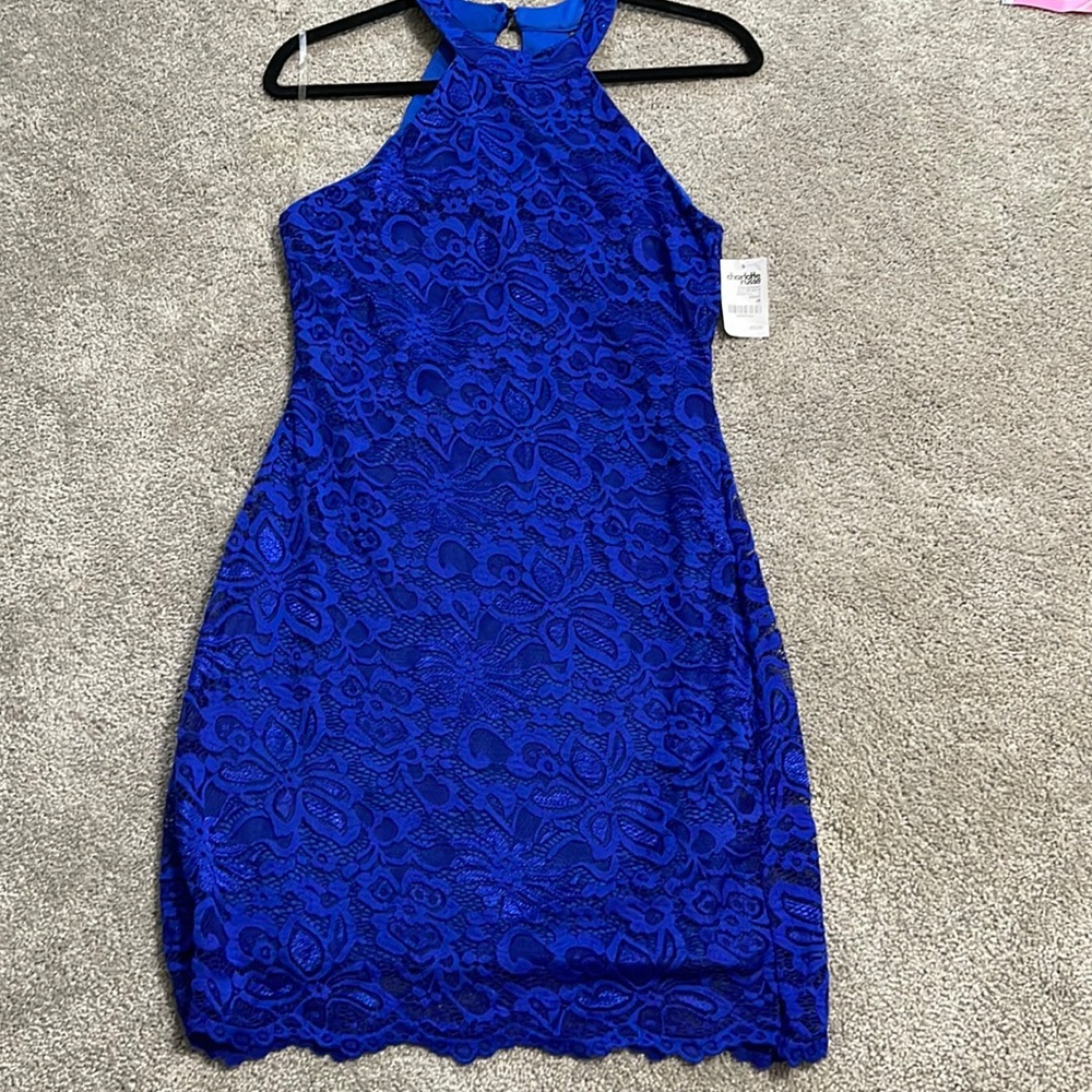 Royal blue lace dress